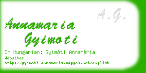 annamaria gyimoti business card